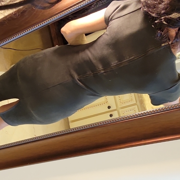 A'GACI Olive Green Ultra Suede Dress, M - Picture 12 of 16